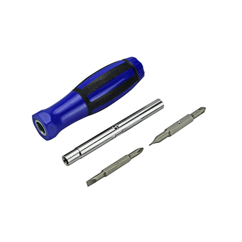 6 in 1 Slotted & Phillips Double-sided Bit Holder & CRV Bit  Set